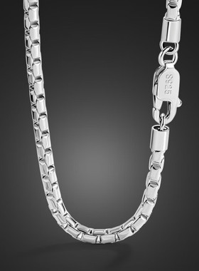 美芙仁S925银镀白金盒子男