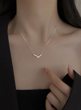 【巷南】999纯银线条项链2