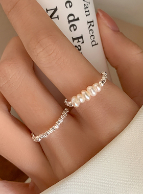 【巷南】999纯银珍珠戒指