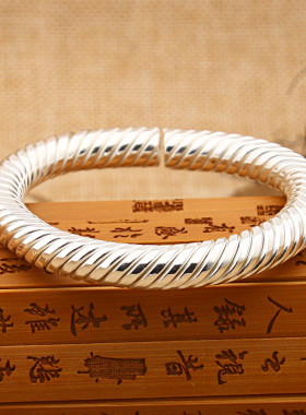 传承7股麻花S999纯银手镯