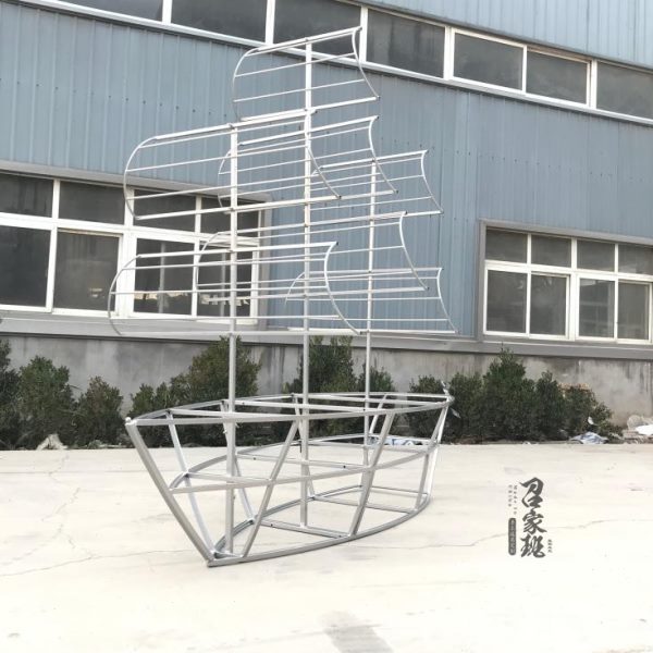 婚庆道具帆船定制背景装饰2025铁艺新款大型婚礼异形架子堂款舞台