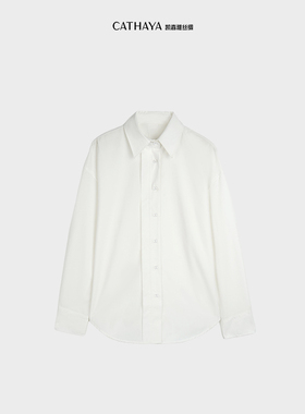 CATHAYA/凯喜雅云感衬衫通勤秋冬长袖廓形衬衣显瘦CFK2FCJLB41