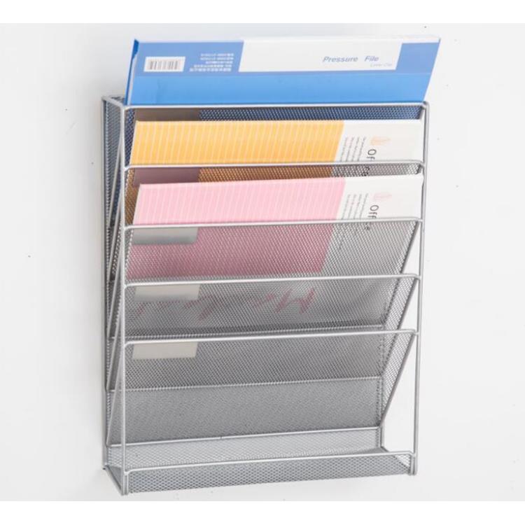 菜单篮铁艺铁艺挂墙式壁挂架A4文件架五层报刊杂志收纳架学生磁性