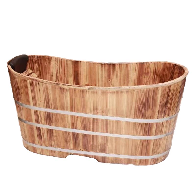 富琪泡澡木桶浴缸大人全身家用洗澡盆汗蒸熏蒸瑶浴实木质沐浴桶