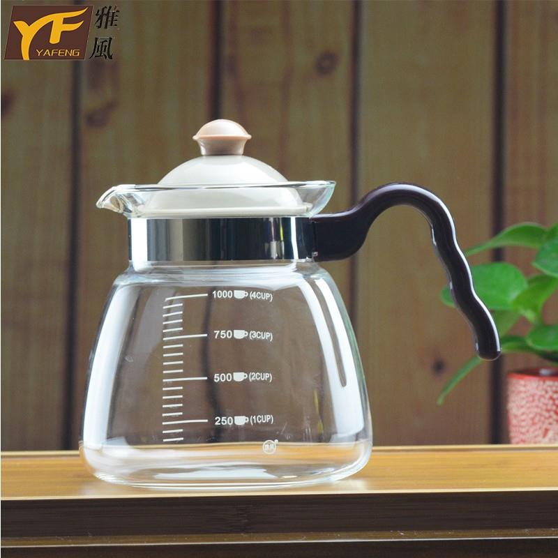 玻璃直火壶雅风耐高温玻璃茶壶大容量水壶 烧水壶煮茶壶明火直燒