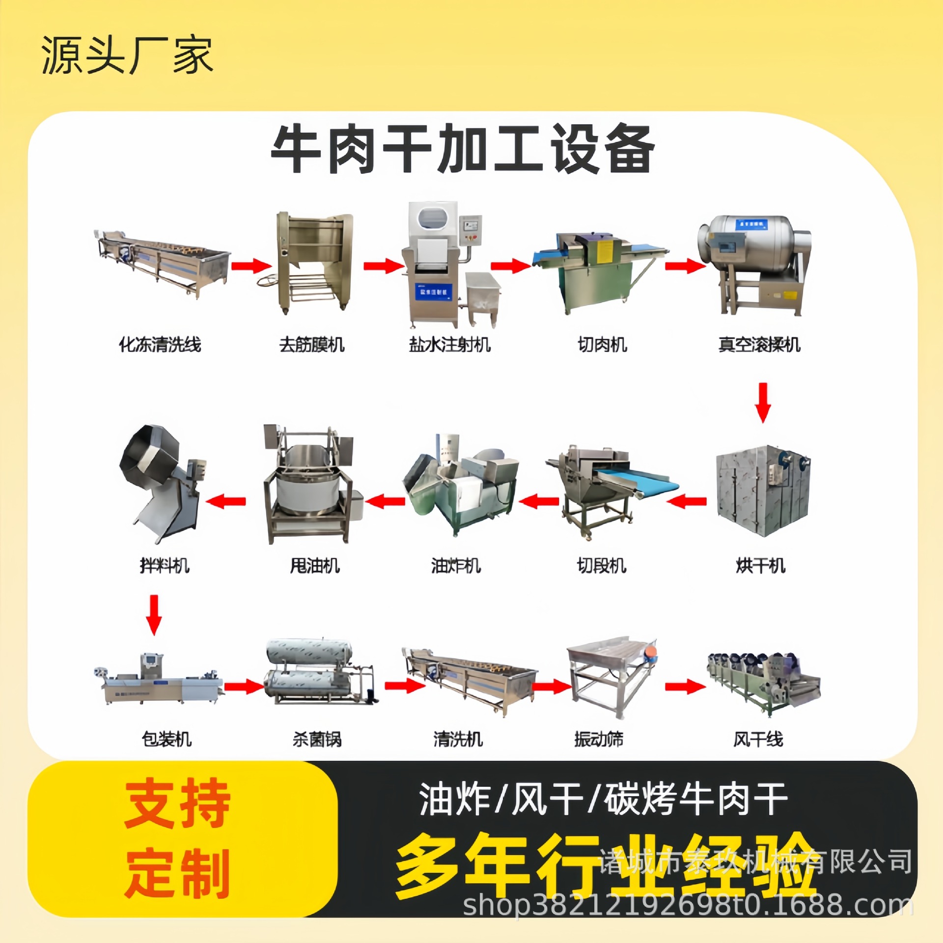 风干牛肉干生产线内蒙古牛肉干加工制作设备肉脯加工全套机器