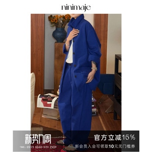 女廓形低腰裤 NANBEIBEI南北贝 全棉宽松阔腿裤 ’时装 锥形牛仔裤