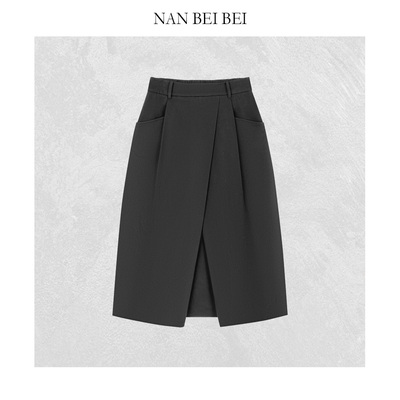 【南北贝】'A字裙’ 设计款双层结构宽松插袋松紧腰半身裙 1690