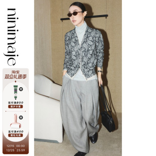 外套小众花纹上衣夹克 复古高级腰果花长袖 南北贝 佩斯利复古开衫