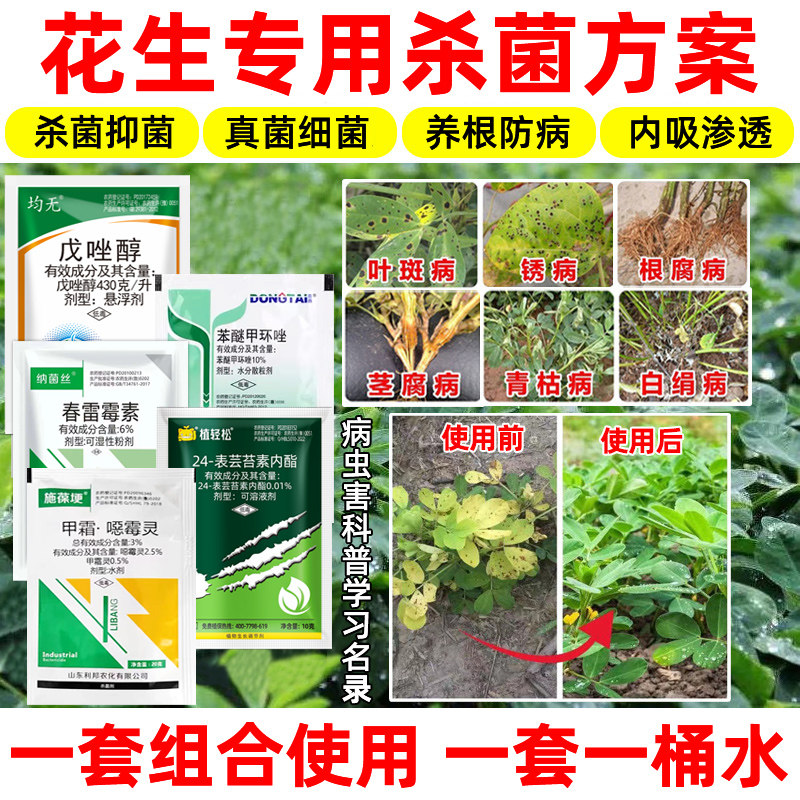 花生专用药套餐锈病叶斑病杀菌剂