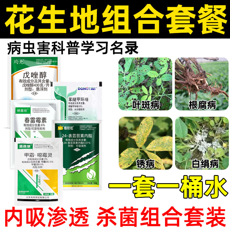 花生专用药套餐锈病叶斑病杀菌剂