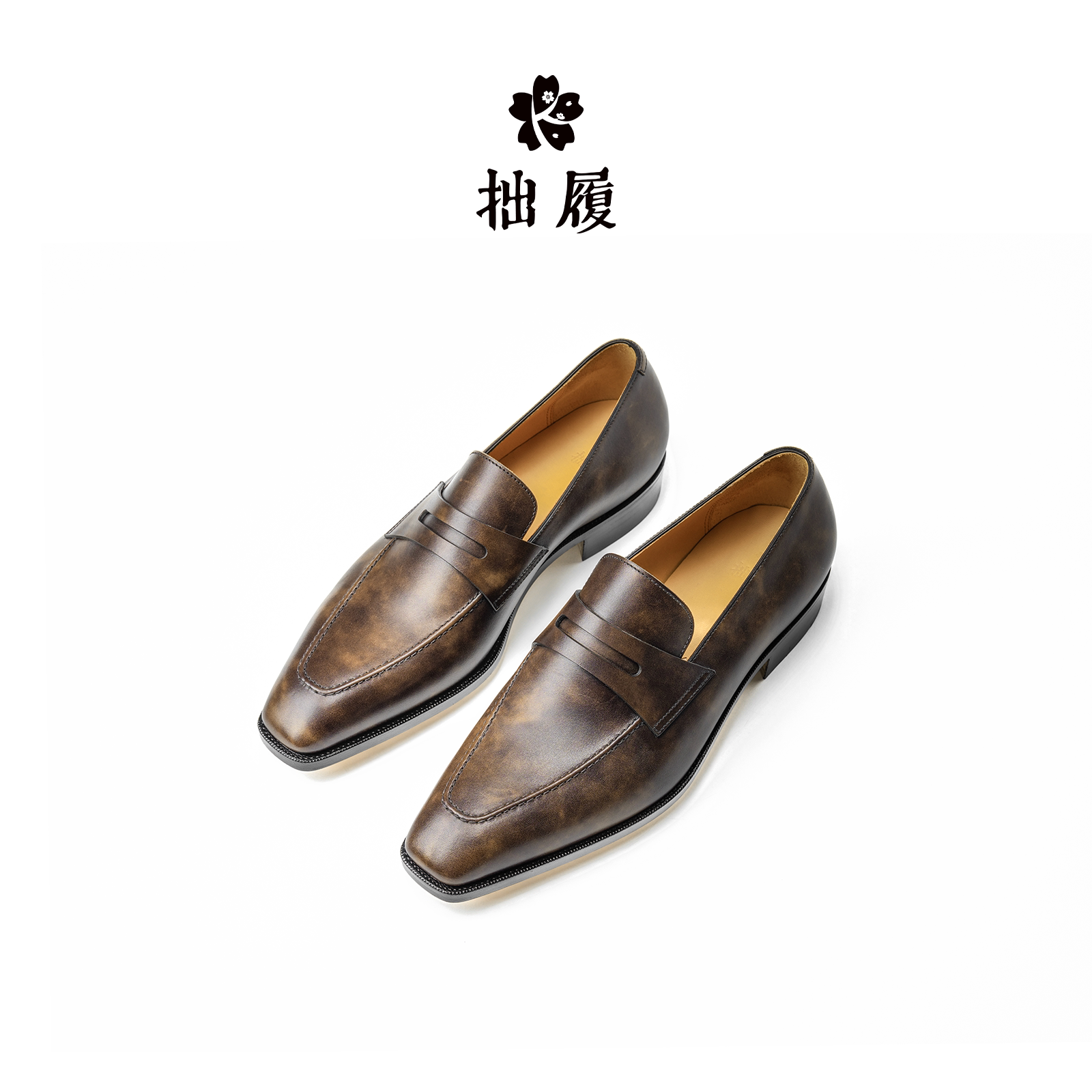 男士正装手工皮鞋乐福鞋图片