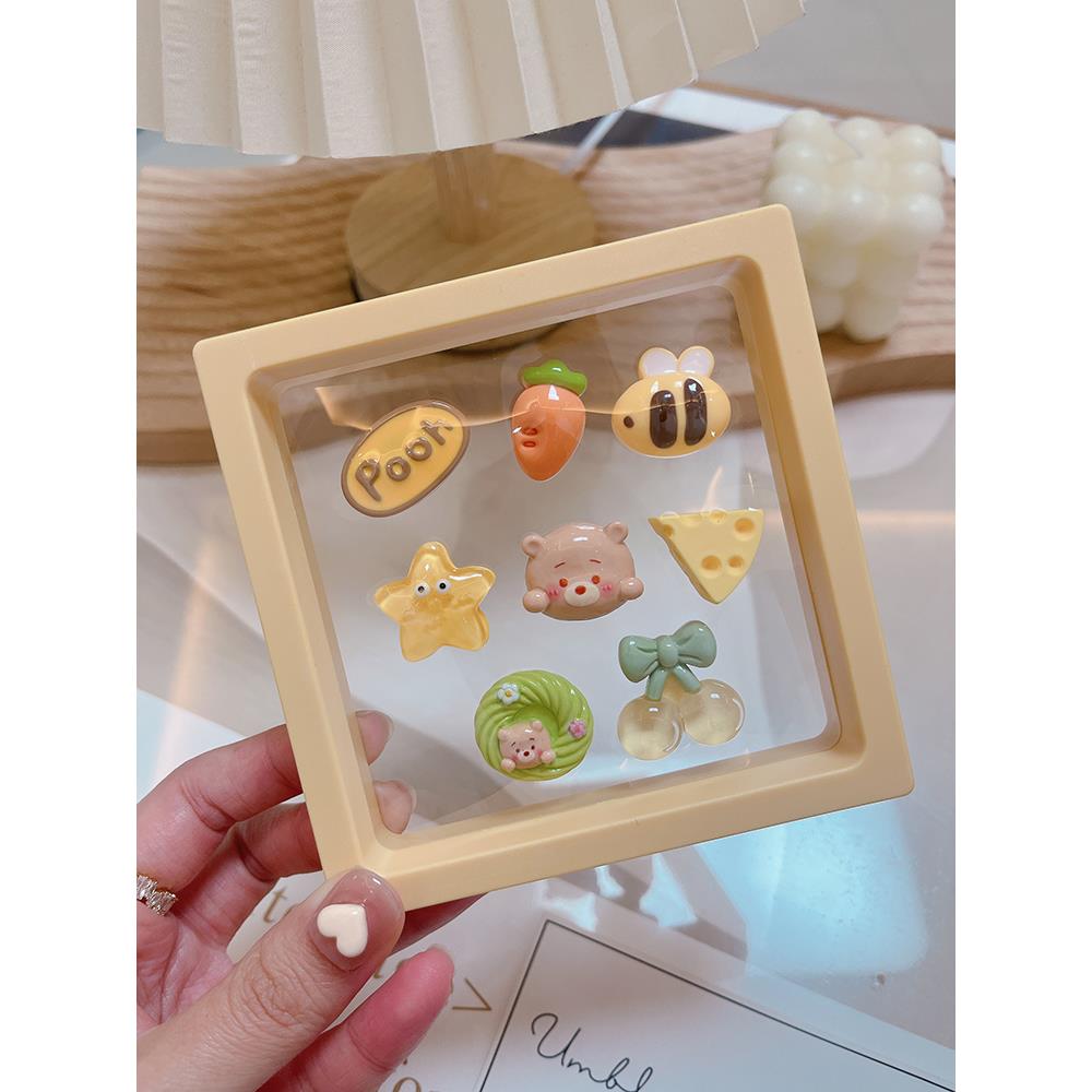 可爱卡通汽车内饰显示屏中控台电动车仪表盘屏幕立体3d装饰贴摆件