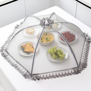 2024防食子家用饭桌防尘苍蝇神器饭菜罩盖菜罩可折叠物餐桌伞新款
