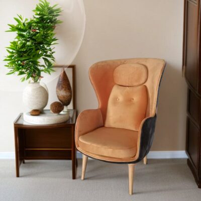 大帽设计师休闲高靠背椅RO LOUNGE CHAIR样板房创意沙发老虎椅子