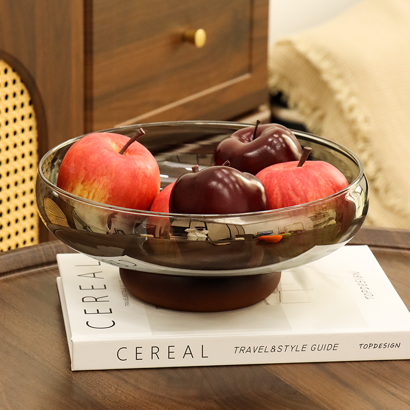 玻璃水果盘精致高档果盘中式