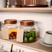 大容量密封罐带盖青梅杨梅酒腌制泡酒玻璃瓶陈皮咖啡杂粮储物罐子