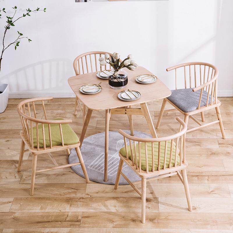 阳台茶桌椅组合套装简约餐桌家用小户型洽谈实木小圆桌椅接待休闲