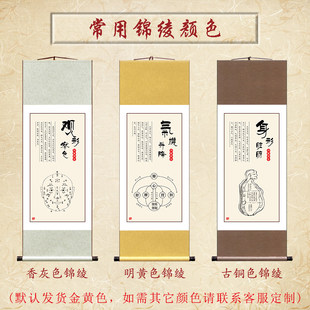 中医装饰画 画养生馆挂画 画挂轴脏腑理论子午流注图气机升降观形