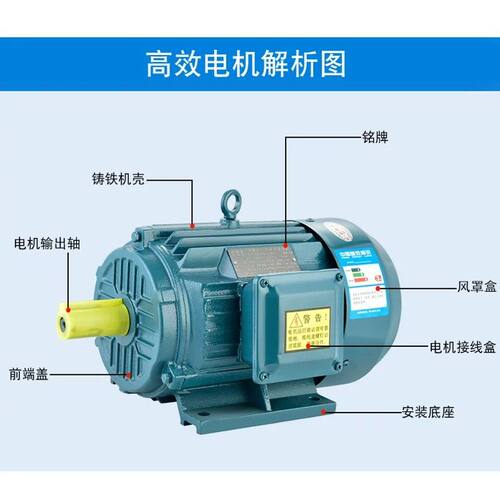 恒威YP2/YKP宽频三相异步电动机YP2-90L-4 1.5KW/2.2/3KW全铜马达