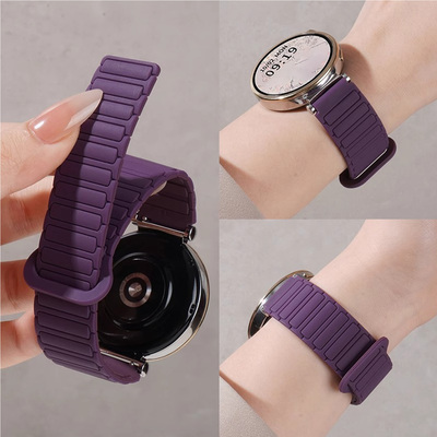 适用于华为GT5/6表带gt4女款专用gt3pro磁吸硅胶watch4/3腕表gt2高级gs4男女款荣耀magic2夏透气亲肤腕带41mm