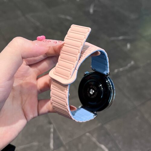适用于OPPO Watch X3Mini表带X2Mini新款硅胶磁吸工字纹腕带oppo智能运动watchx2mini替换带男女防水手表链