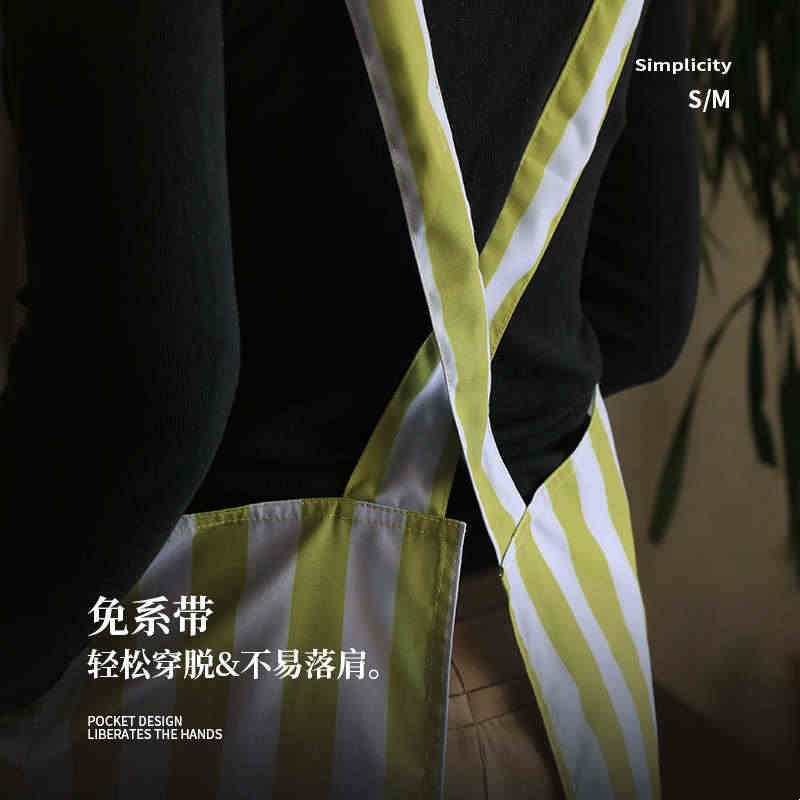 围裙厨房家用女2025新款春夏季高级感年轻款防泼水免系带做饭用油