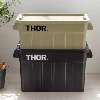THOR居家用品储物箱带盖户外搬运箱露营装备收纳盒车载箱子