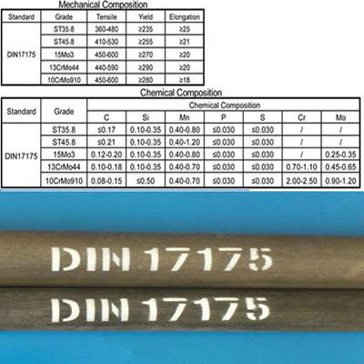 DIN 17175碳钢GR.ST45.8无缝钢管 Carbon Steel GR.ST45.8 Tube