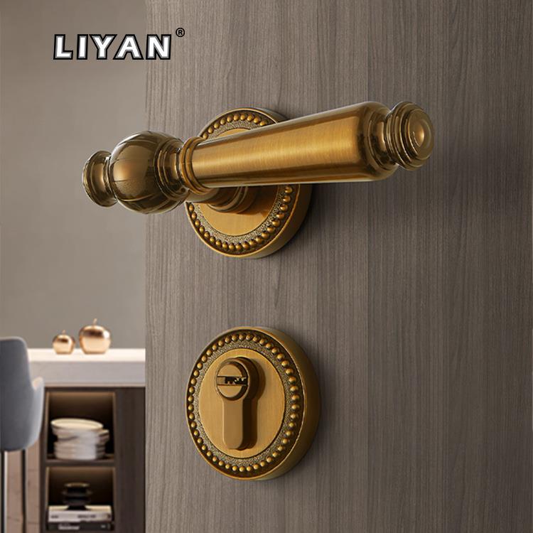 欧式美式分体门锁室内家用通用型卧室卫生间静音分体锁具木门把手