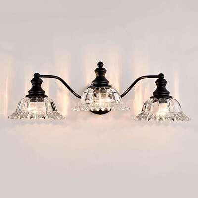 跨境亚马逊新款农舍浴室壁灯灯具卧室黑色梳妆台灯镜前灯厂家直销