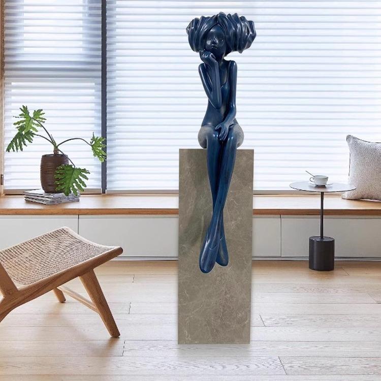 人形艺术雕塑落地灯客厅轻奢设计感现代创意展厅装饰摆件造型地灯
