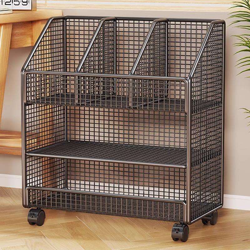 书架办公室工位文件装饰多层可移动收纳柜卧室书本摆件整理小推车