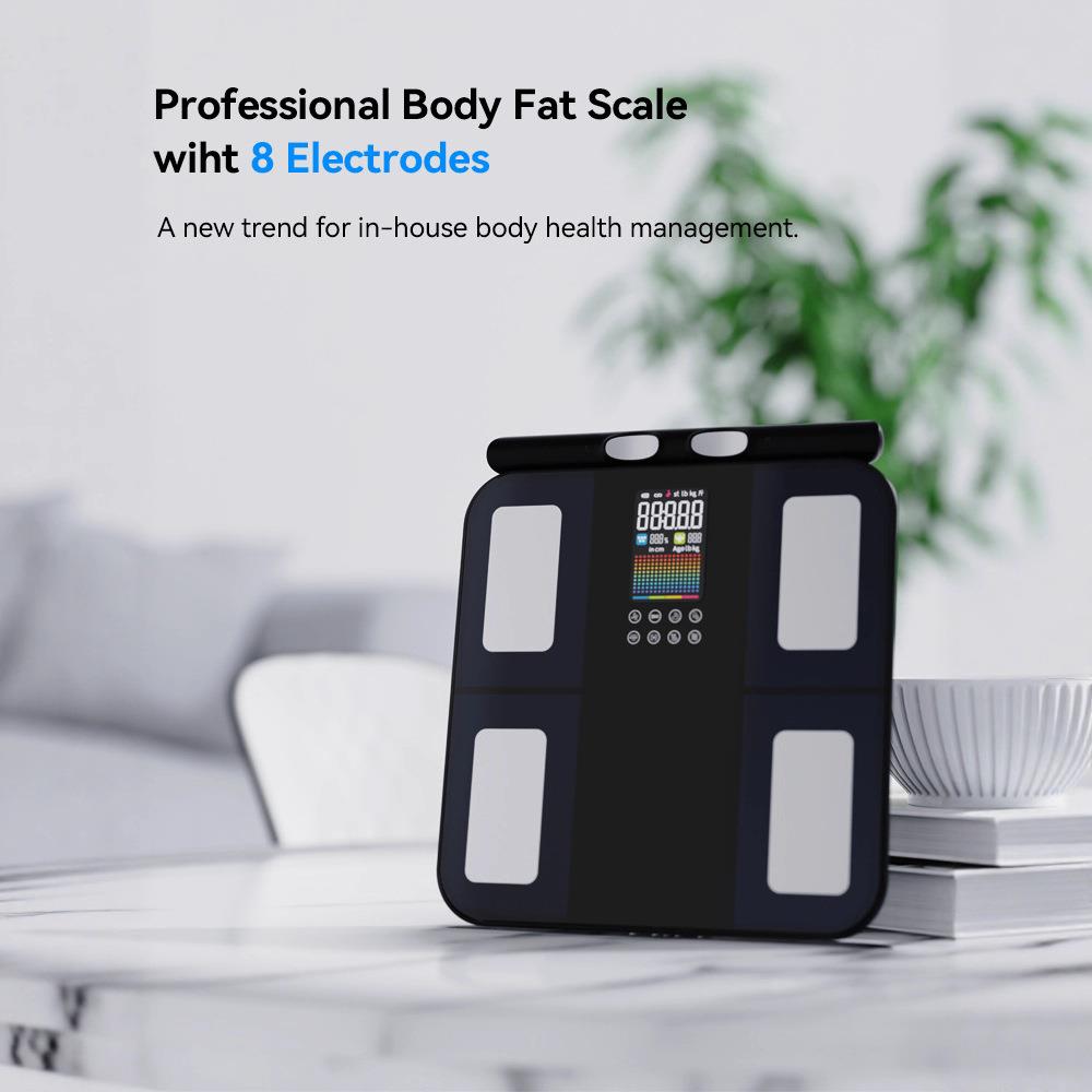 跨境八电极专业体脂秤智能体重秤电子秤人体称家用小型高精度