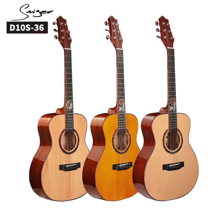 厂家M-D10S-36寸中档云杉面单吉他手感好,质量好,颜值高