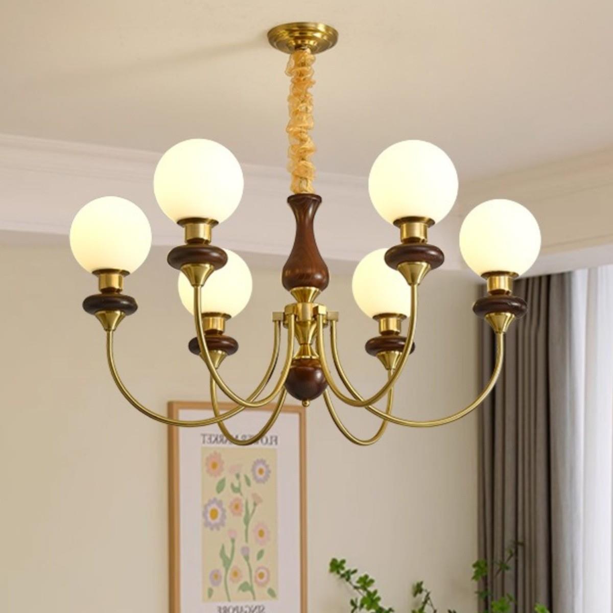 法式中古客厅灯主灯吊灯餐厅灯具魔豆美式南洋复古风卧室灯吸顶灯