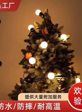 户外球泡灯串 跨境节日天幕露营氛围装饰防水led白光圆球g45m灯串
