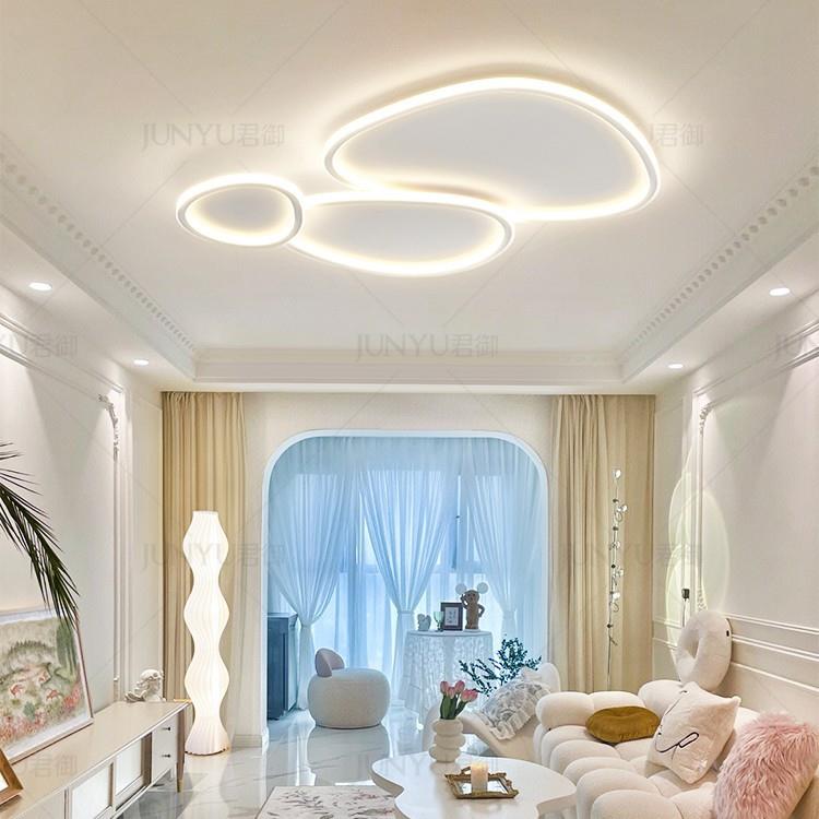 客厅主灯云朵吸顶灯中山灯具现代简约大气卧室极简奶油风吊灯套餐