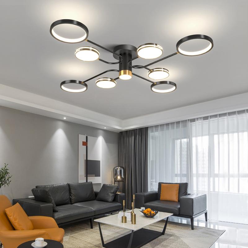 北欧客厅吊灯家用现代简约轻奢大气2021新款网红大厅主灯全屋灯具