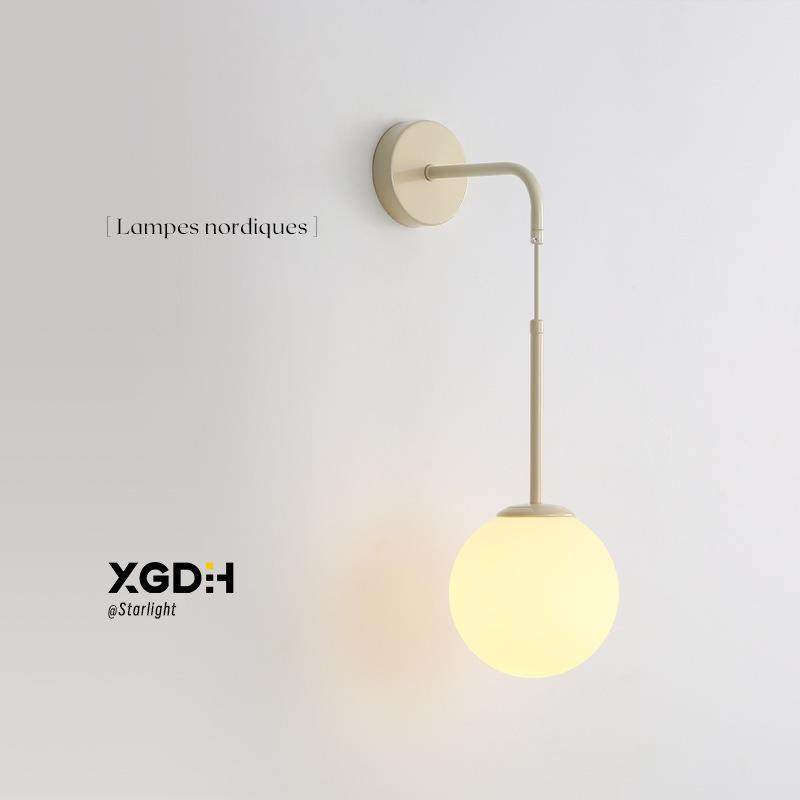 床头壁灯主卧卧室房间现代艺术创意高级感奶油风极简墙灯2025新款