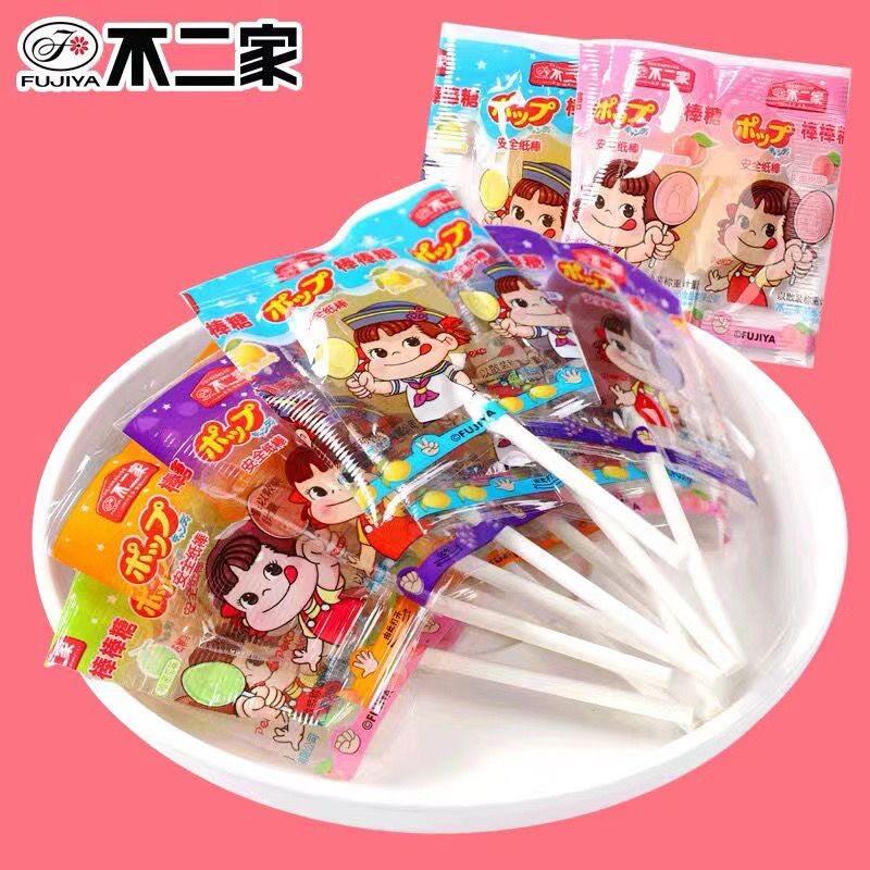 正品不二家棒棒糖纸棒散装混合水果口味结婚礼喜糖儿童零食