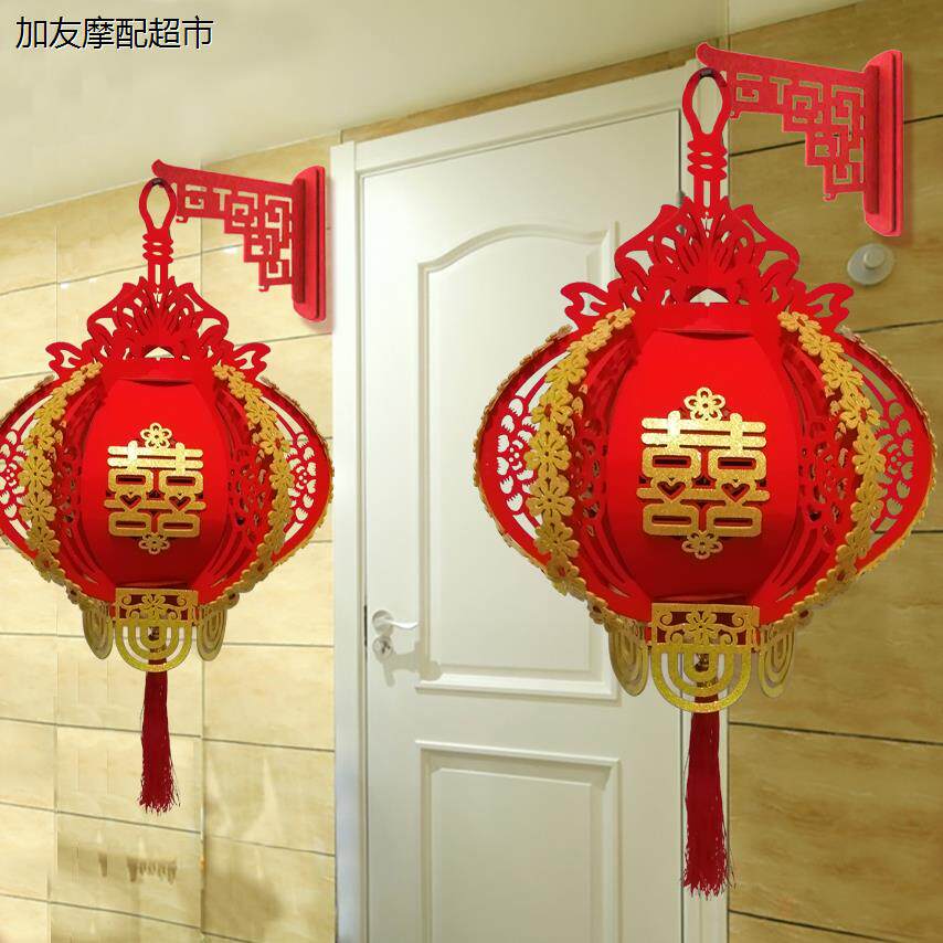 百年好合喜字灯笼挂饰植