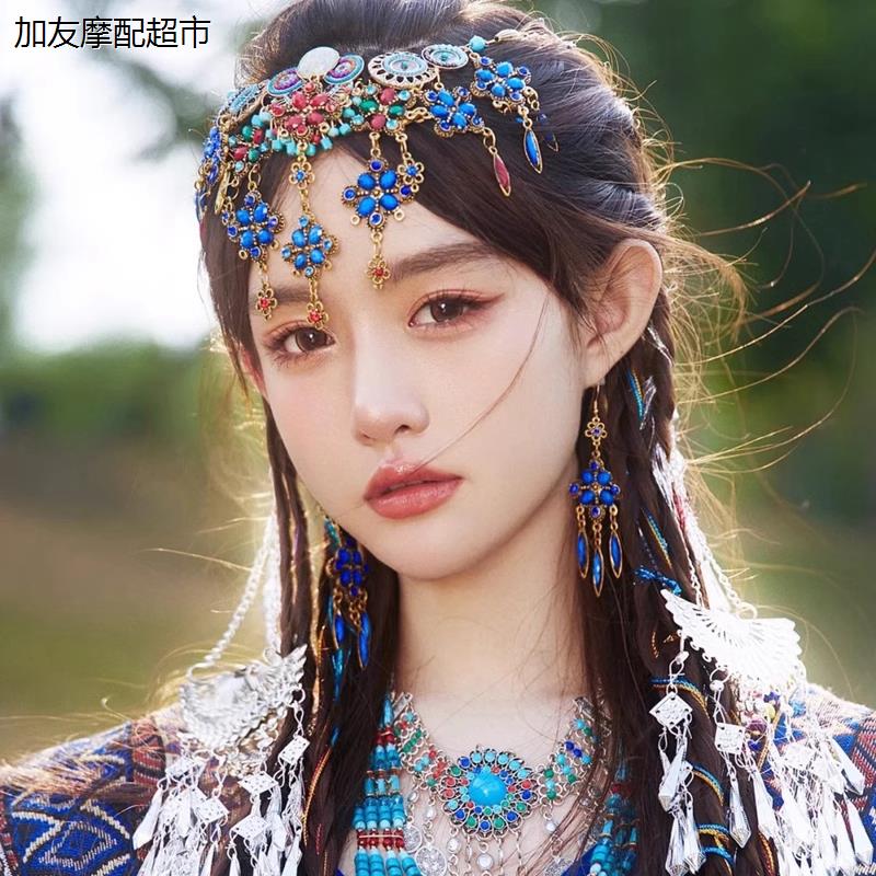 杨同款民族风额饰项链女