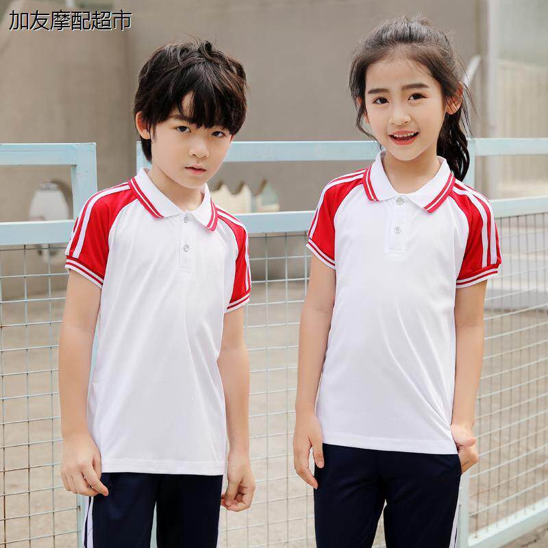 新款夏季初高中生班服定制短袖小学生校服男女情侣运动套装团体服