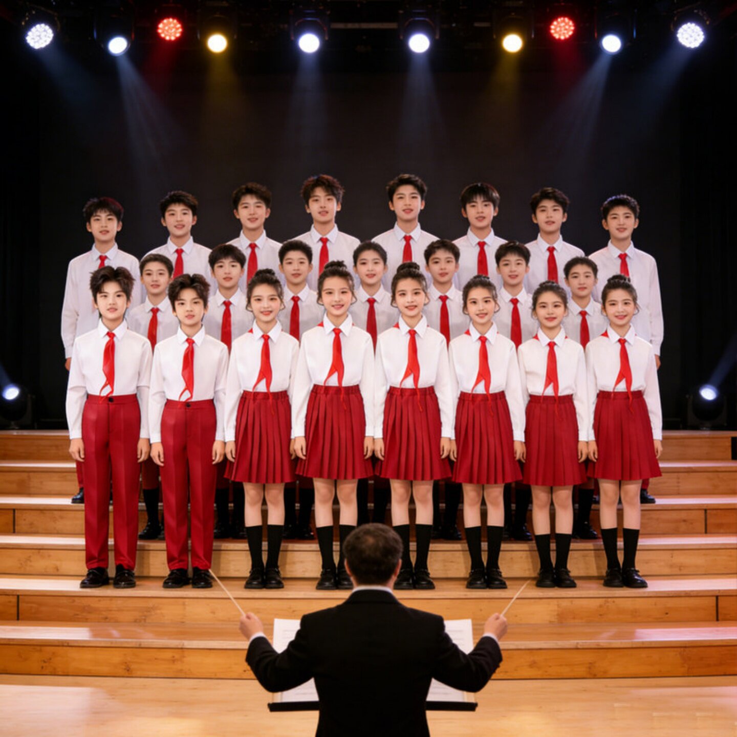 中小学生大合唱团演出服儿童学院风班校服男女童毕业朗诵比赛礼服