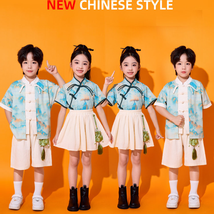 六一中国风服装幼儿园毕业照服装