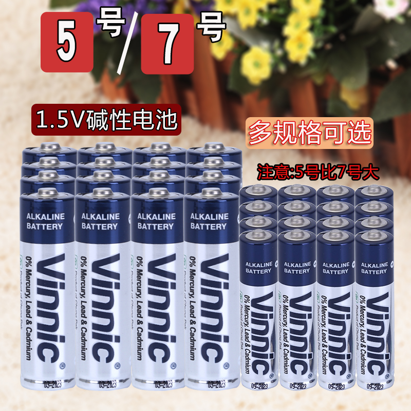 vinnic5号7号AM3智能门锁AA五号1.5V防盗门电子指纹锁七号儿童玩具空调电视遥控器鼠标干AAA电池电子秤闹钟