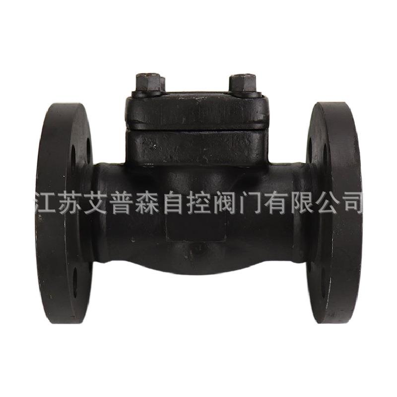 锻钢法兰止回阀H44/41H-25/40/100C升降旋启蒸汽A105防倒流逆止阀