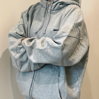 自主多方联名款SS25系列刺绣袋鼠口袋口袋连帽卫衣卫裤