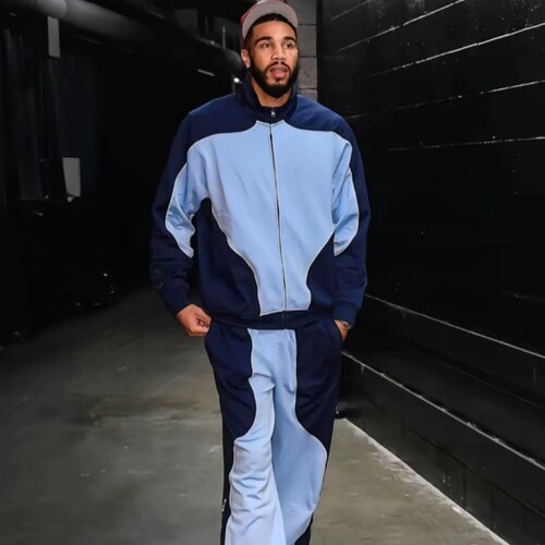 David 24fw track jacket拼接拼色运动休闲薄绒套装三色